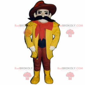 Character mascot - Big mustache cowboy - Redbrokoly.com