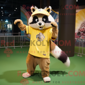 Yellow Raccoon mascot...