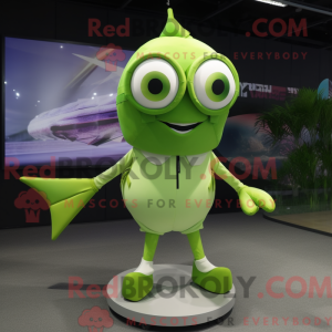Lime Green Swordfish mascot...