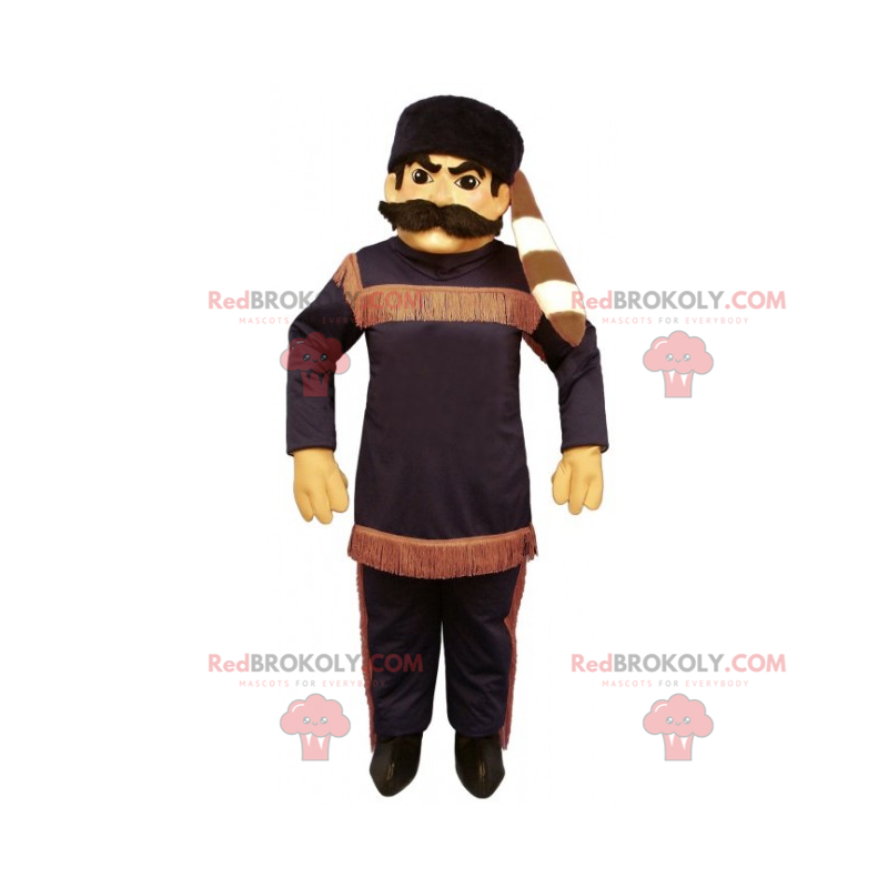 Mascote do personagem - Davy Crockett - Redbrokoly.com