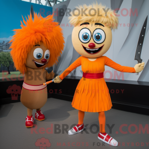 Orange Knife Thrower mascot...