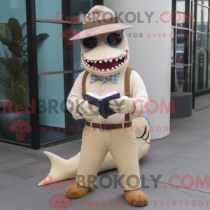 Beige Megalodon maskot...