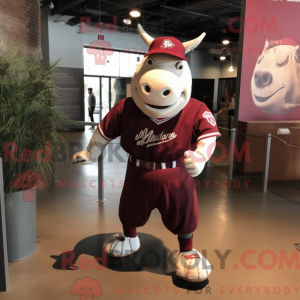 Maroon Rhinoceros maskot...