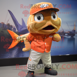 Postava maskota oranžového...