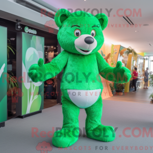 Zielony bjørn maskot drakt...