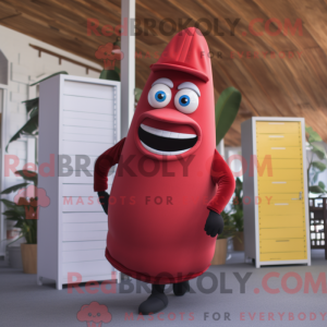 Rød Baa maskot kostume...