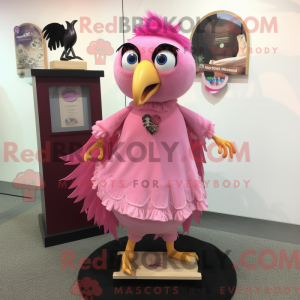 Pink Crow-mascottekostuum...