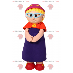 Mascotte de personnage - Grand mère - Redbrokoly.com