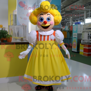 Lemon Yellow Clown mascot...