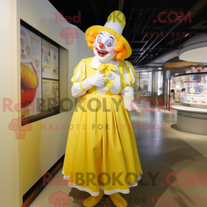 Lemon Yellow Clown mascot...