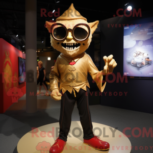 Gold Vampire mask drakt...