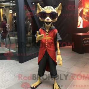 Gold Vampire maskot drakt...