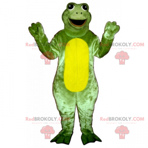 Mascotte de personnage - Grenouille avec grand sourire -