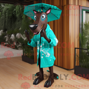 Postava maskota Teal Okapi...