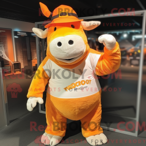 Orange Rhinoceros maskot...