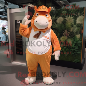 Orange Rhinoceros maskot...
