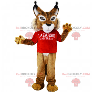 Mascota de personaje - Lynx con sudadera - Redbrokoly.com