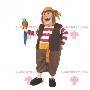 Mascota de personaje - marinero de barco pirata - Redbrokoly.com