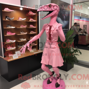Pink Deinonychus maskot...