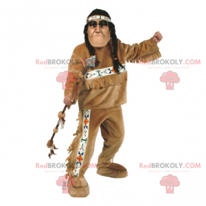 Mascote do personagem - membro da tribo indígena americana -