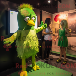 Green Canary mascot costume...