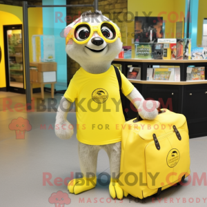 Citrongul Meerkat maskot...