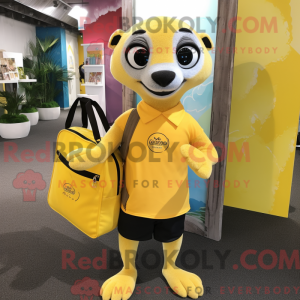 Citrongul Meerkat maskot...