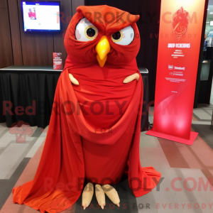 Maskotdraktfigur Red Owl...