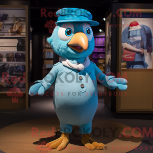 Maskotdraktfigura Cyan...