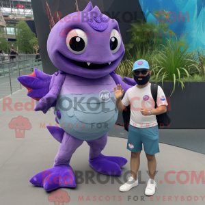 Lavender Piranha mascot...
