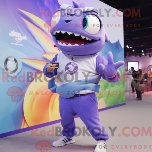 Lavender Piranha mascot...