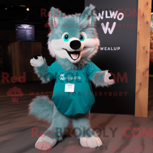 Teal Say Wolf maskot...