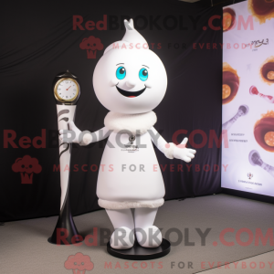 Hvit timeglass maskot...