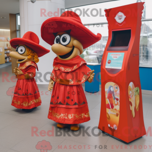 Red Fajitas mascot costume...
