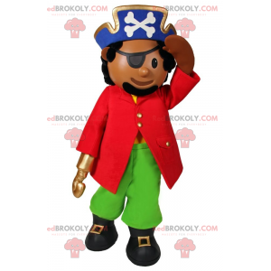 Mascotte de personnage - Pirate avec crochet - Redbrokoly.com