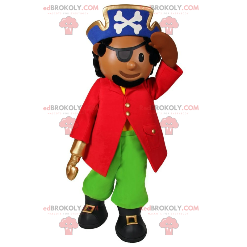 Charakter Maskottchen - Pirat mit Haken - Redbrokoly.com