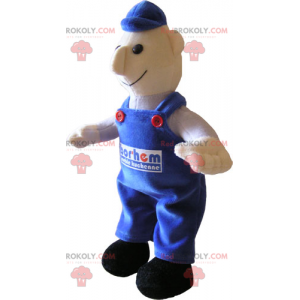 Mascotte de personnage - Plombier en salopette - Redbrokoly.com