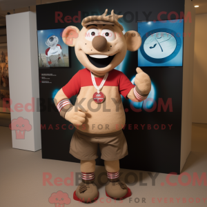 Tan Armbånd maskot kostym...