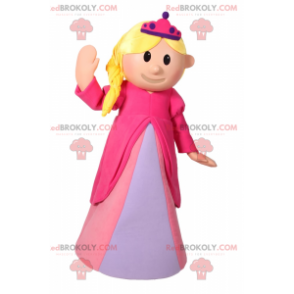 Karakter mascotte - prinses in roze jurk - Redbrokoly.com