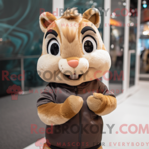 Tan Chipmunk maskot kostume...