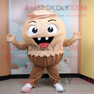Tan Cupcake mascot costume...