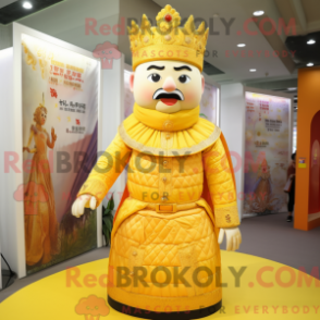 Fantasia de mascote de rei com macacão e abotoaduras - Rei mascotes - REBROKO_257998 - RedBrokoly.com