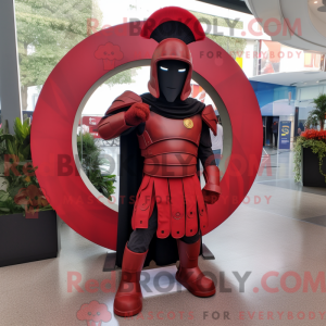 Red Spartan Soldier maskot...