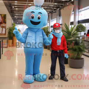 Sky Blue Commando maskot...