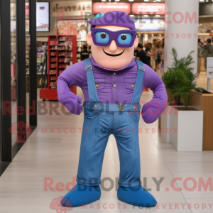 Purple Superhero mascot...