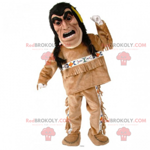 Mascotte de personnage Amérindien - Redbrokoly.com