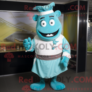 Turkis Steak maskot kostume...