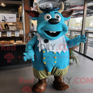 Turquoise Steak mascot...