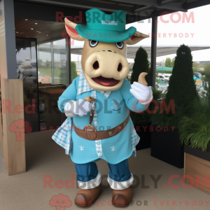 Turkis Steak maskot kostume...