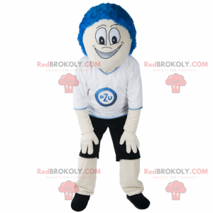 Character mascot with blue hair - Redbrokoly.com